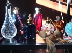 A gorgeous selection of perfume atomisers from Silver Tree Crystal (silvertreecrystal.com).