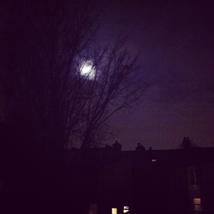 The moon over London